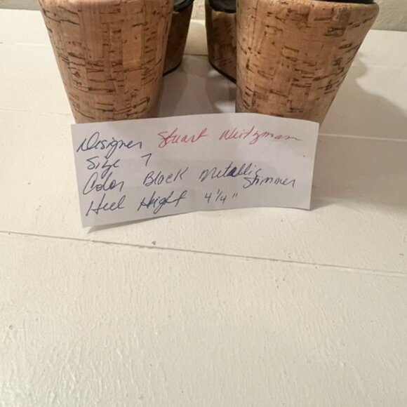 Stuart Weitzman Black Shimmery Espadrilles - Picture 2 of 6